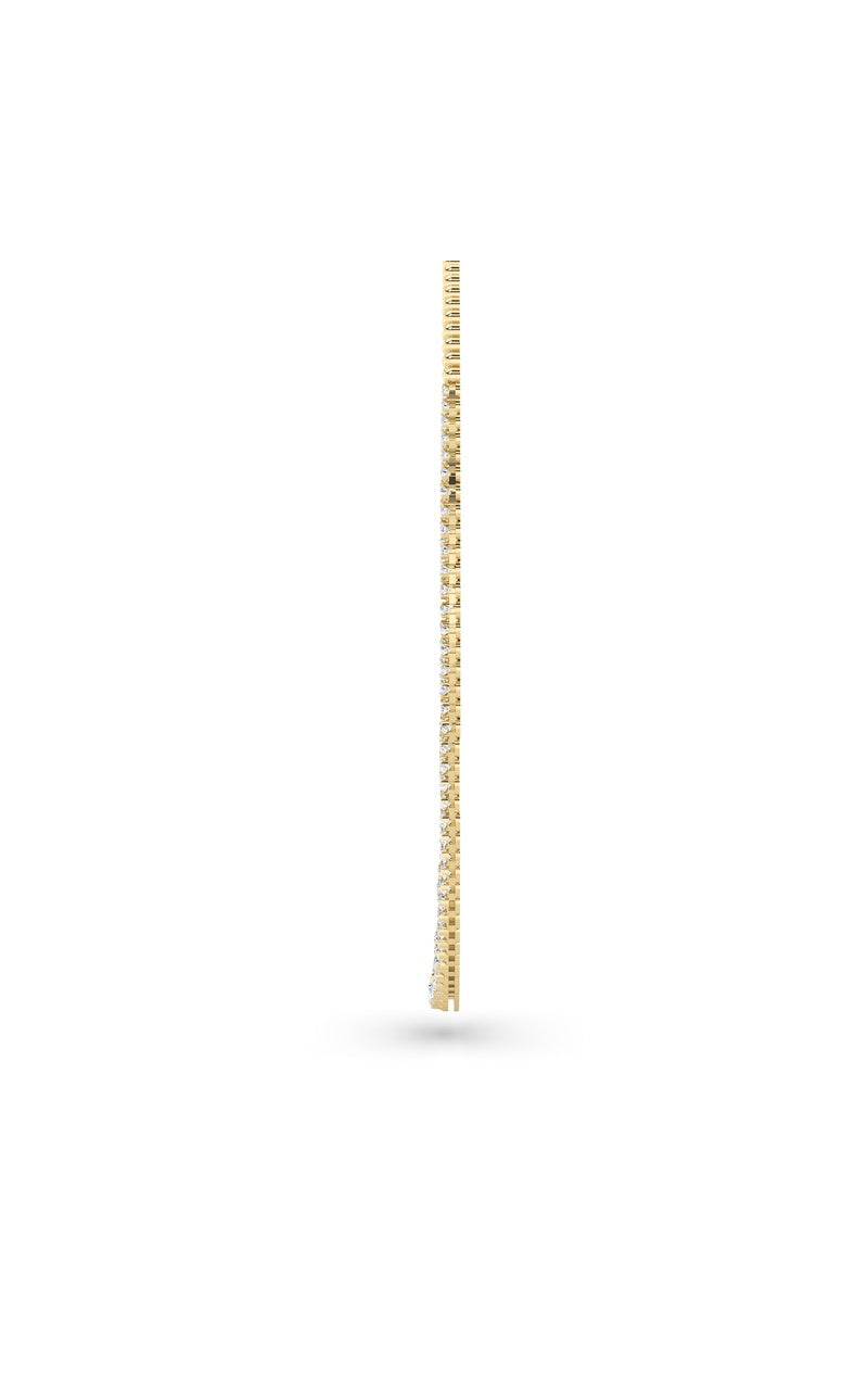 15CTW Round Shaped Lab Grown Diamond (F/VS) Graduating Half Riviera Necklace in 14K Gold