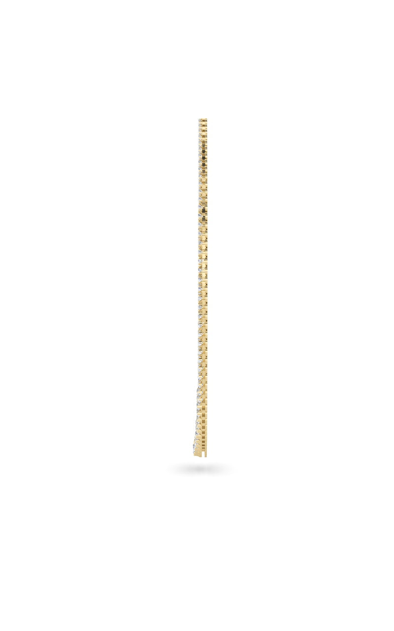 7Cttw Round Shaped Lab Grown Diamond (F/VS) Graduating Half Riviera Necklace in 14K Gold