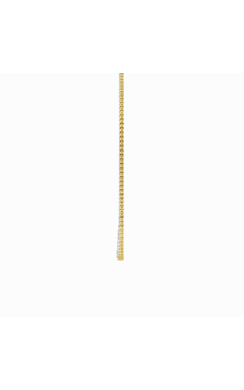 10Cttw Round Shaped Lab Grown Diamond (F/VS) ThreeProng Graduating Necklace in 14K Gold