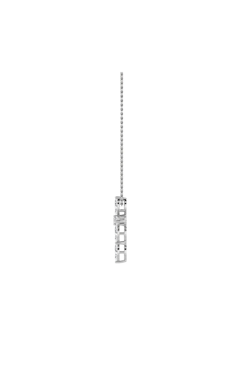 2CTW Marquise Shaped Lab Grown Diamond (F/VS) Cross Pendant in 14K Gold