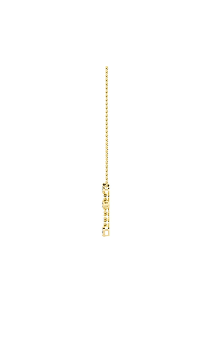 1.5Cttw Pear Shaped Lab Grown Diamond (F/VS) CrossPendant in 14K Gold