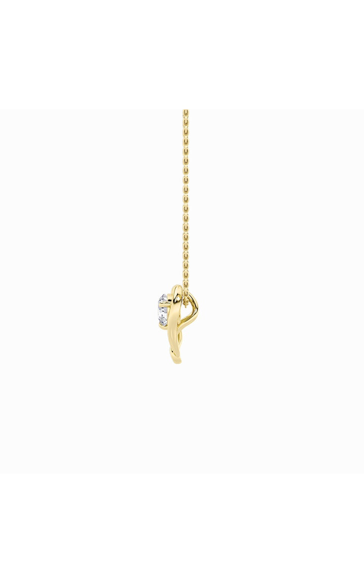 0.5CTW Round Shaped Lab Grown Diamond (F/VS) Heart Shaped   Pendant in 14K Gold