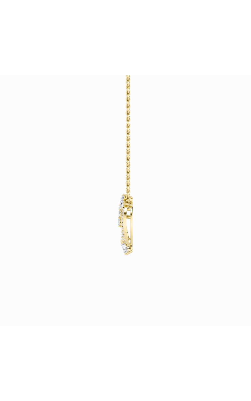 2.5CTW Marquise Shaped Lab Grown Diamond (F/VS) Heart Shaped Pendant in 14K Gold