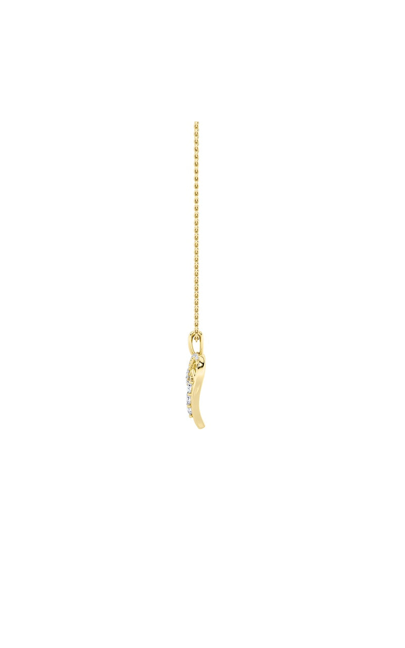 1Cttw Round Shaped Lab Grown Diamond (F/VS) HeartShaped Pendant in 14K Gold