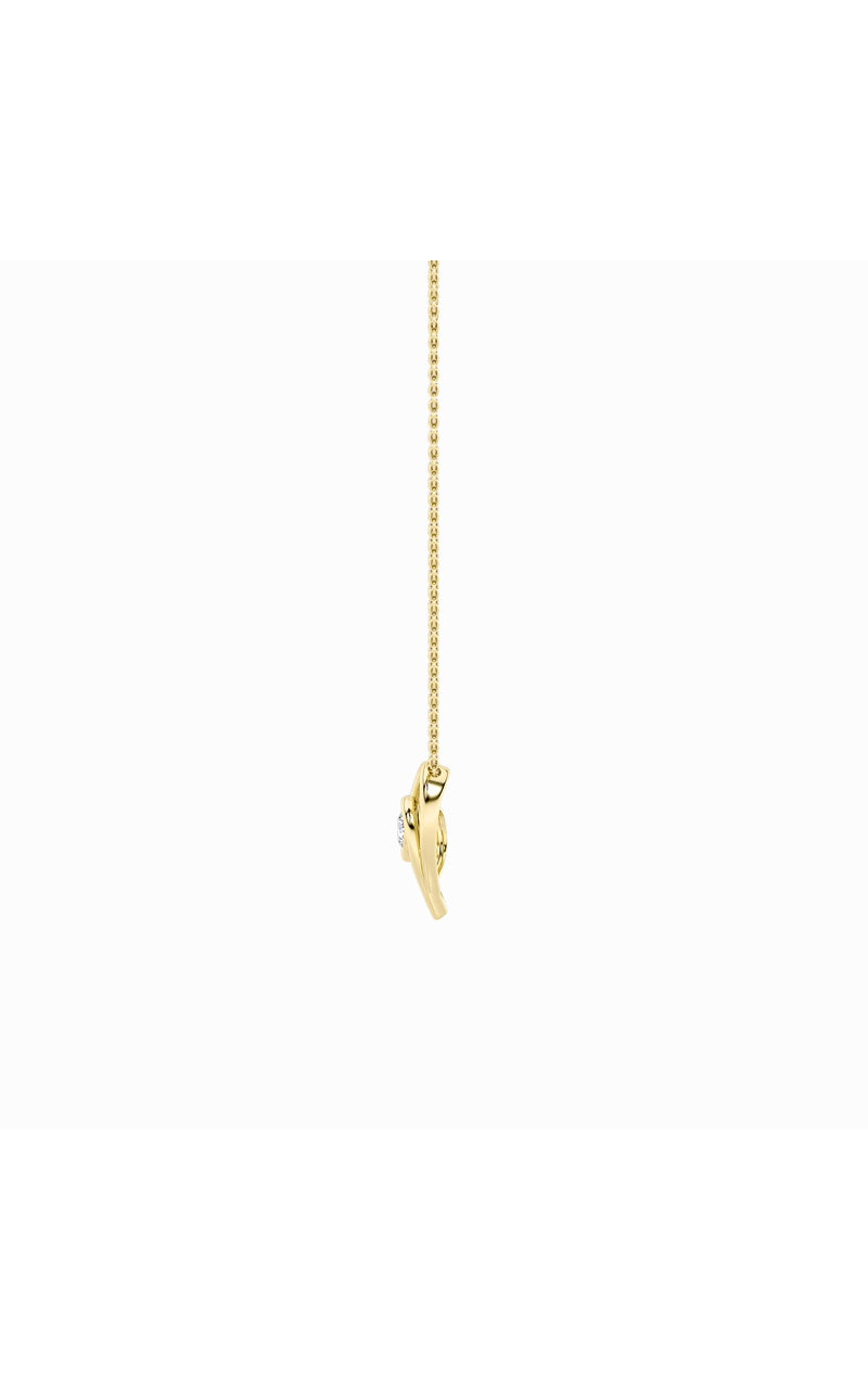 1Cttw Round Shaped Lab Grown Diamond (F/VS) HeartShaped Pendant in 14K Gold
