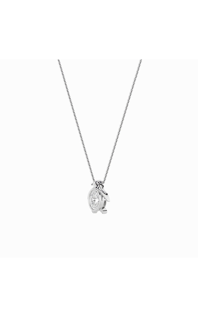 1Cttw Oval Shaped Lab Grown Diamond (F/VS)  Pendant in 14K Gold