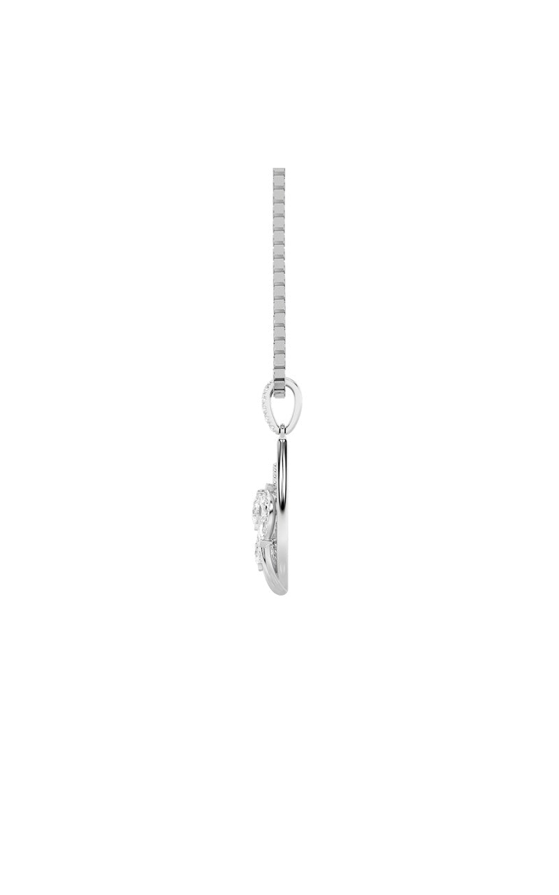 1Cttw Marquise Shaped Lab Grown Diamond (F/VS) Pendant in 14K Gold