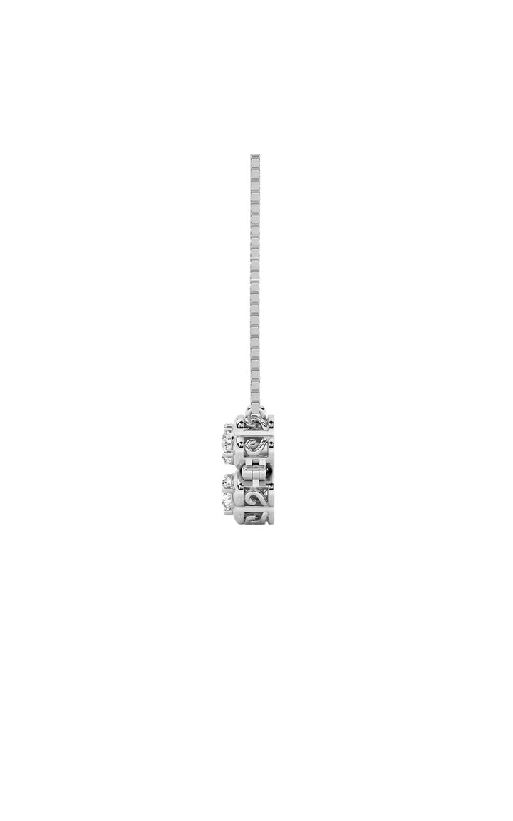 1CTW Round Shaped Lab Grown Diamond (F/VS) Heart Shaped Necklace in 14K Gold