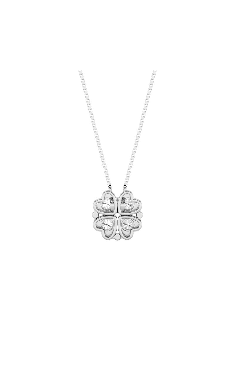 1Cttw Round Shaped Lab Grown Diamond (F/VS) HeartShaped Necklace in 14K Gold