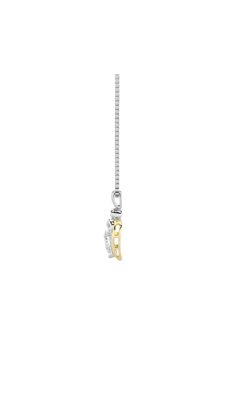 1.5Cttw Pear Shaped Lab Grown Diamond (F/VS) HeartShaped Pendant in 14K Gold