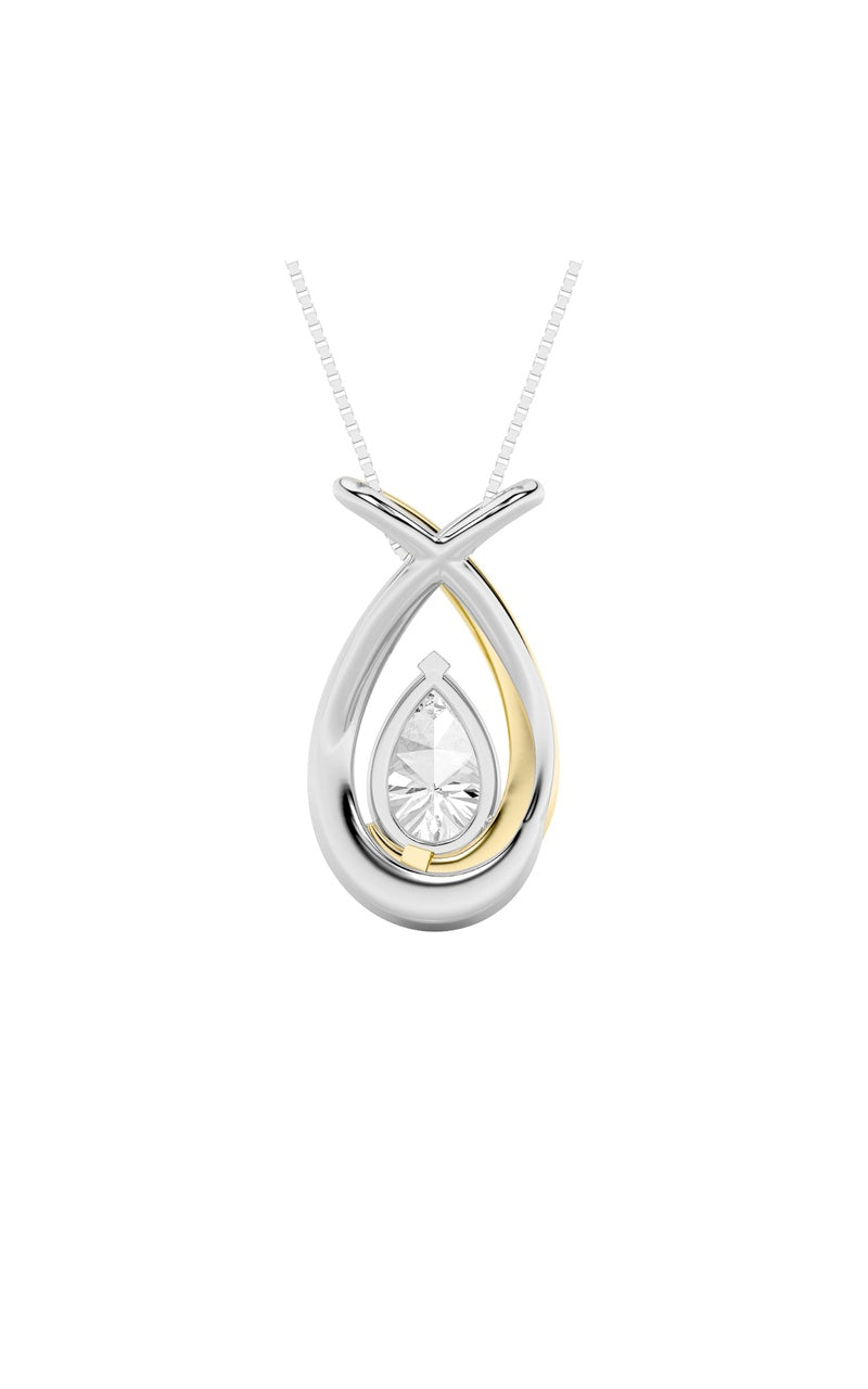 1.5Cttw Pear Shaped Lab Grown Diamond (F/VS) FancyPendant in 14K Gold