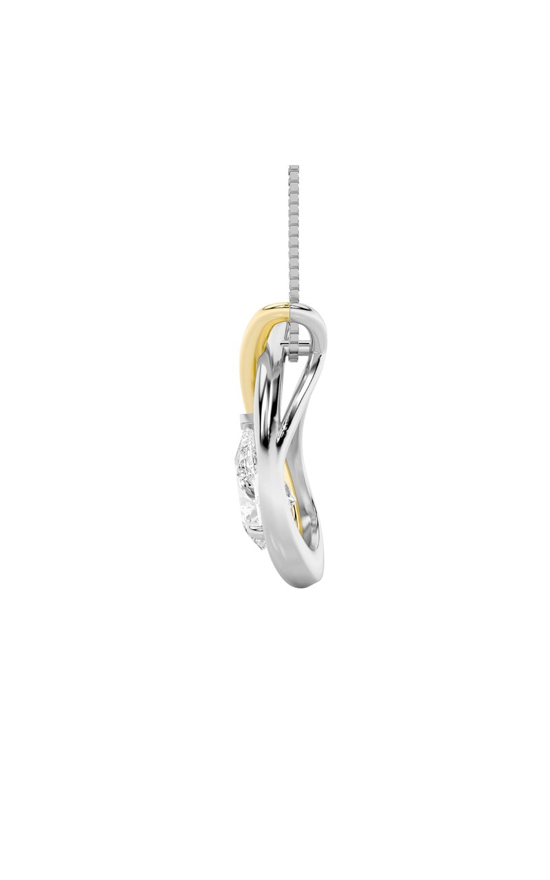 1.5Cttw Pear Shaped Lab Grown Diamond (F/VS) Fancy Pendant in 14K Gold