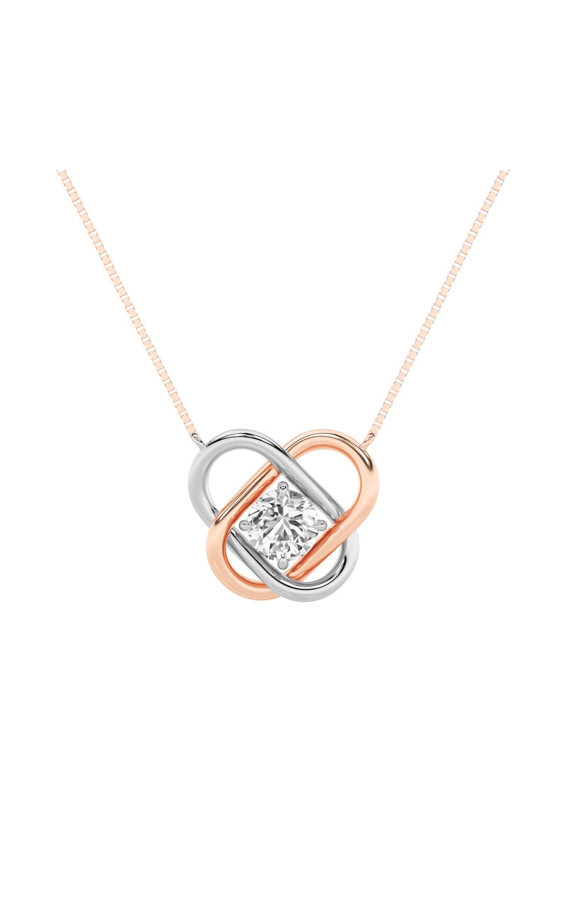 1CTW Round Shaped Lab Grown Diamond (F/VS)  Necklace in 14K Gold