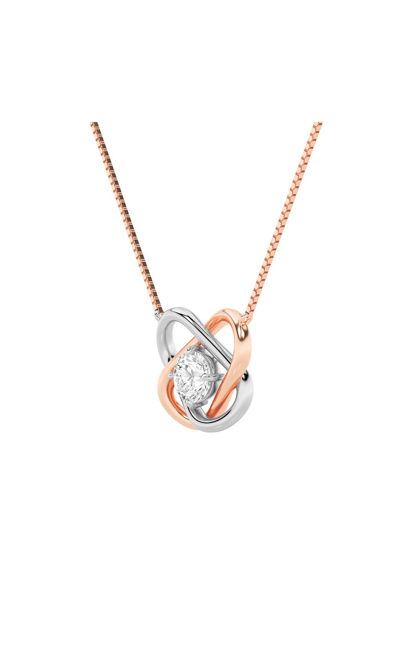 1CTW Round Shaped Lab Grown Diamond (F/VS)  Necklace in 14K Gold