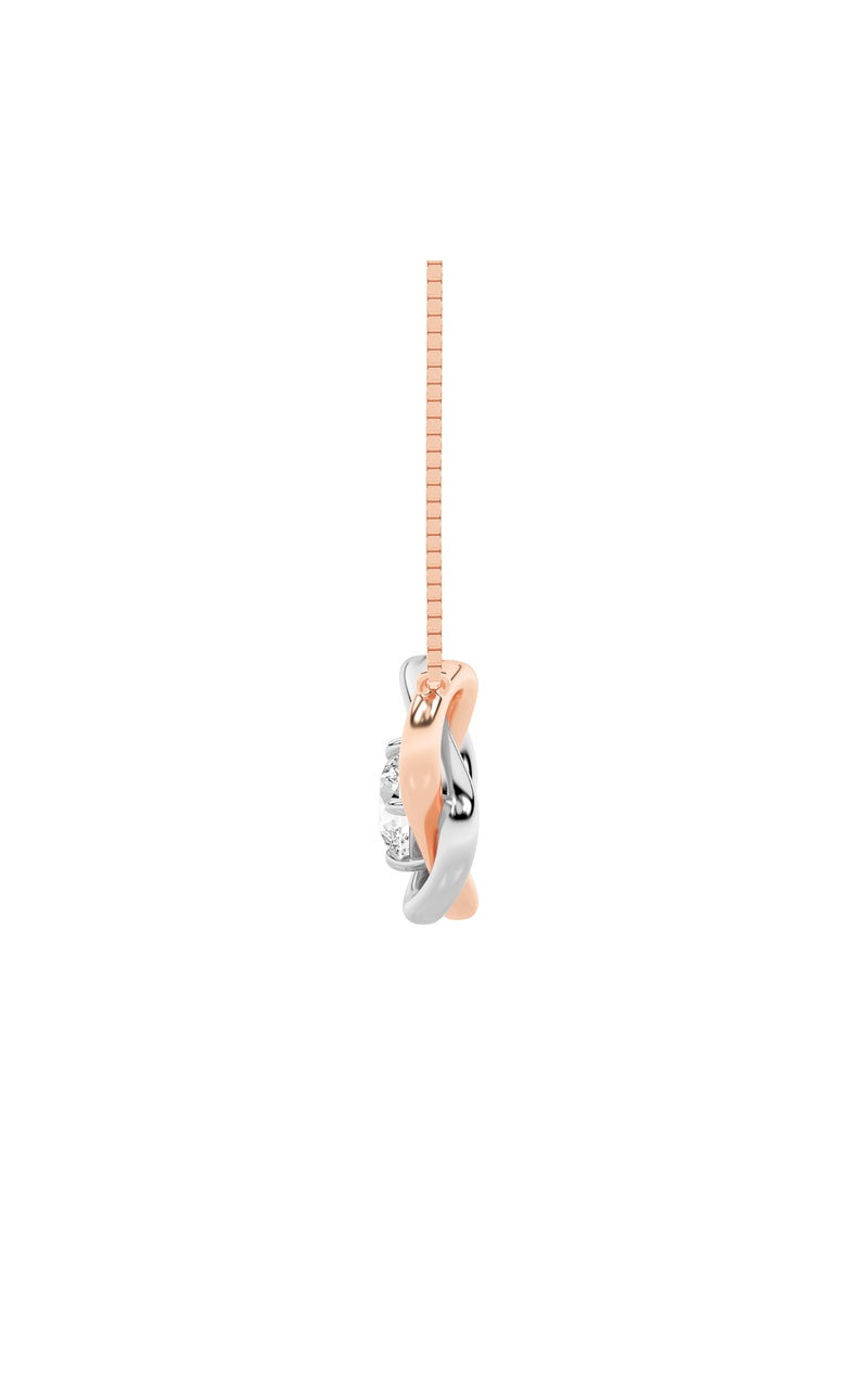1Cttw Round Shaped Lab Grown Diamond (F/VS)  Necklace in 14K Gold