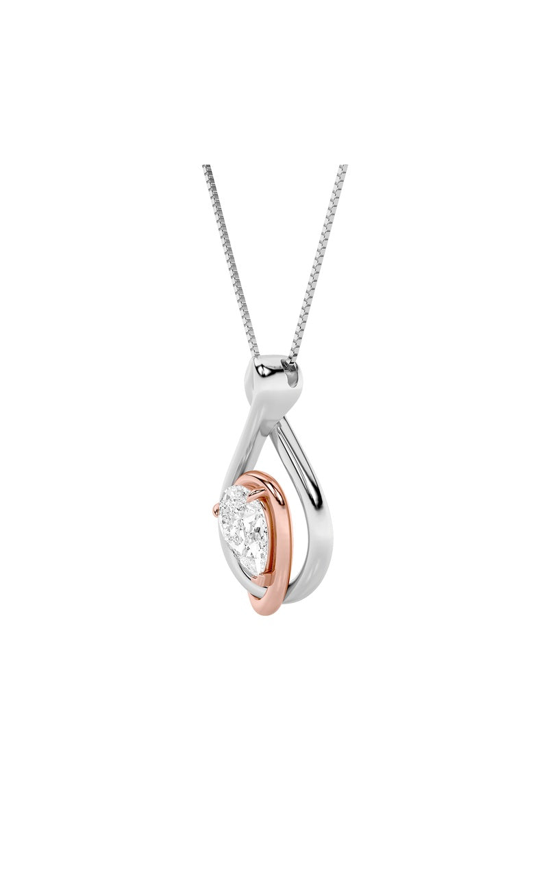 1.5Cttw Pear Shaped Lab Grown Diamond (F/VVS) Fancy Solitaire Pendant in 14K Gold