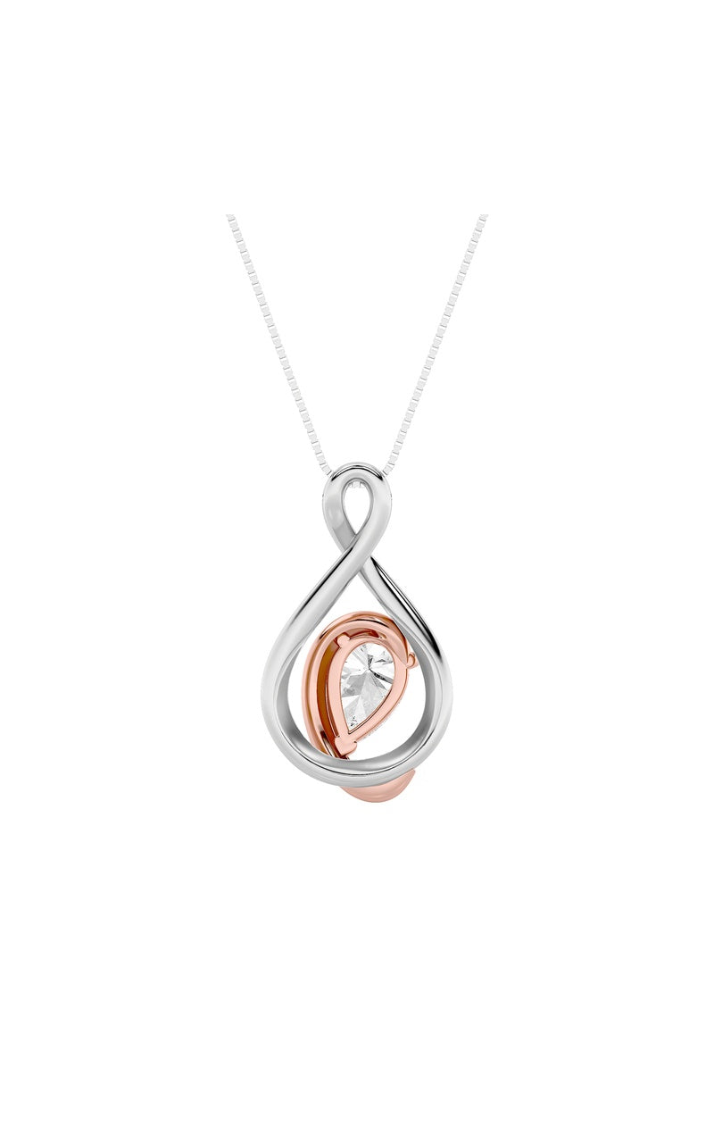 1.5Cttw Pear Shaped Lab Grown Diamond (F/VVS) Fancy Solitaire Pendant in 14K Gold