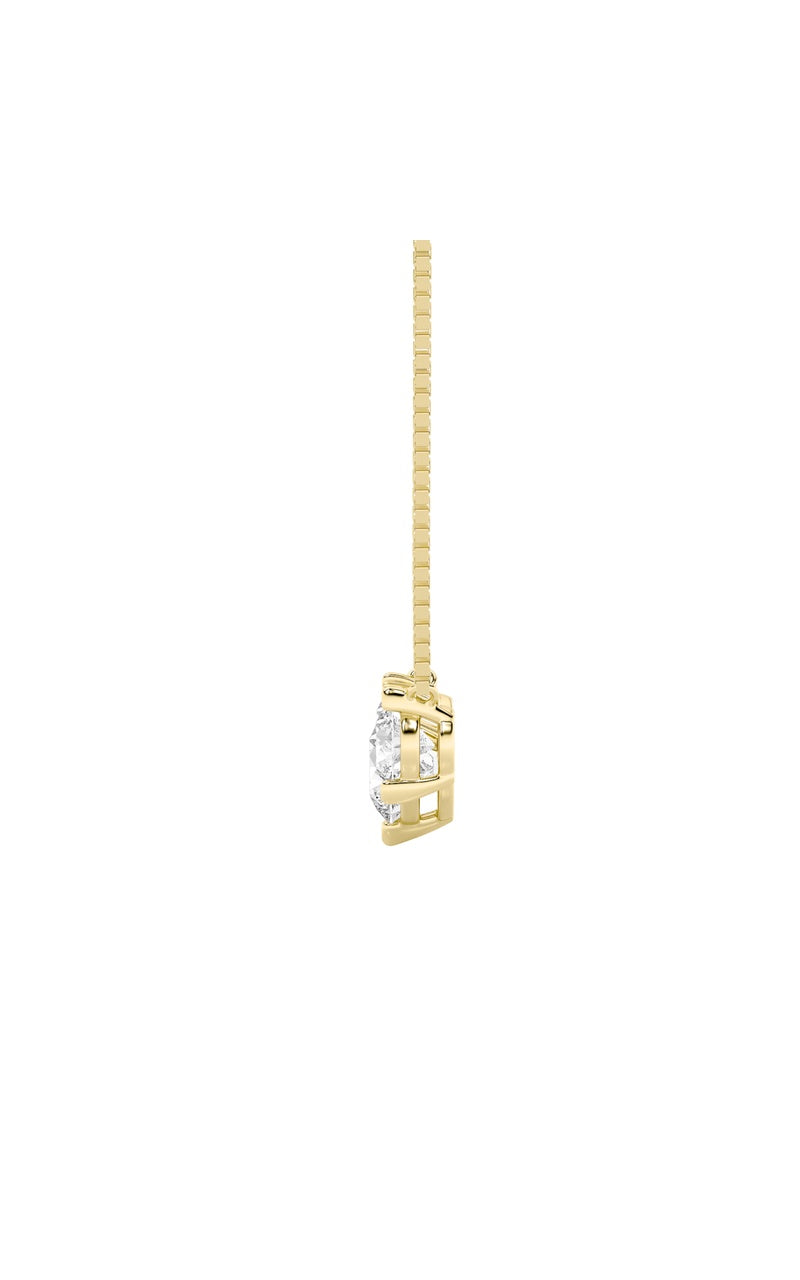 2Cttw Round Shaped Lab Grown Diamond (F/VS) ThreeStone Necklace in 14K Gold