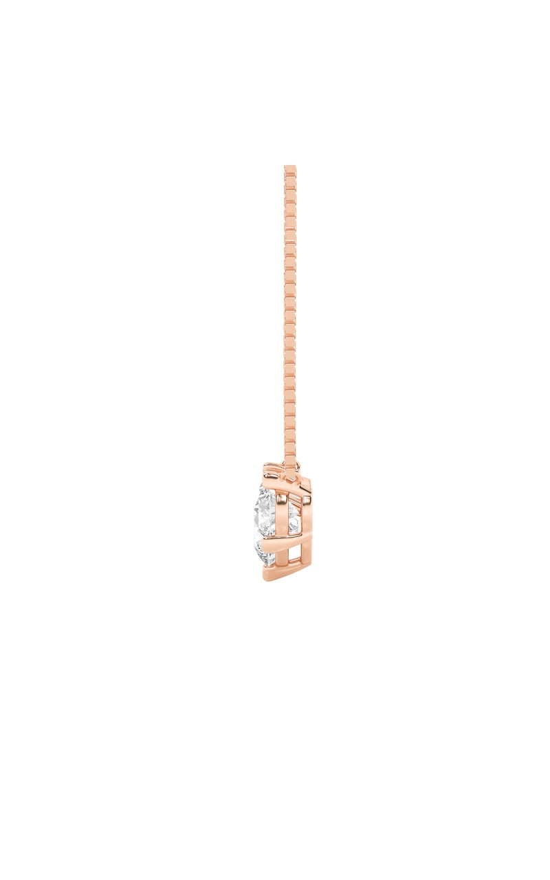 2Cttw Round Shaped Lab Grown Diamond (F/VS) ThreeStone Necklace in 14K Gold