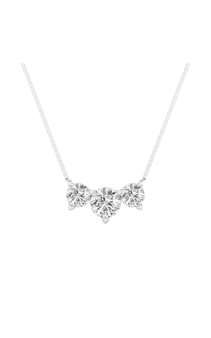 4.5Cttw Round Shaped Lab Grown Diamond (F/VS) Seven Stone Necklace in 14K Gold