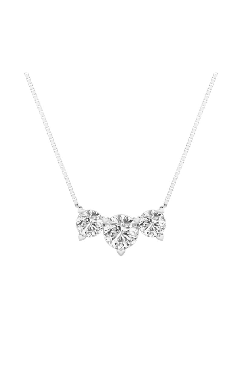 4.5CTW Round Shaped Lab Grown Diamond (F/VS) Seven Stone Necklace in 14K Gold