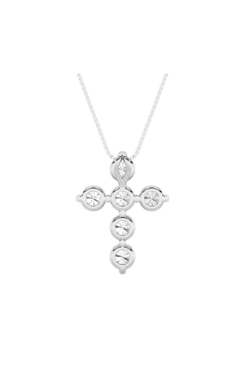 1.5CTW Round Shaped Lab Grown Diamond (F/VS) Cross Pendant in 14K Gold