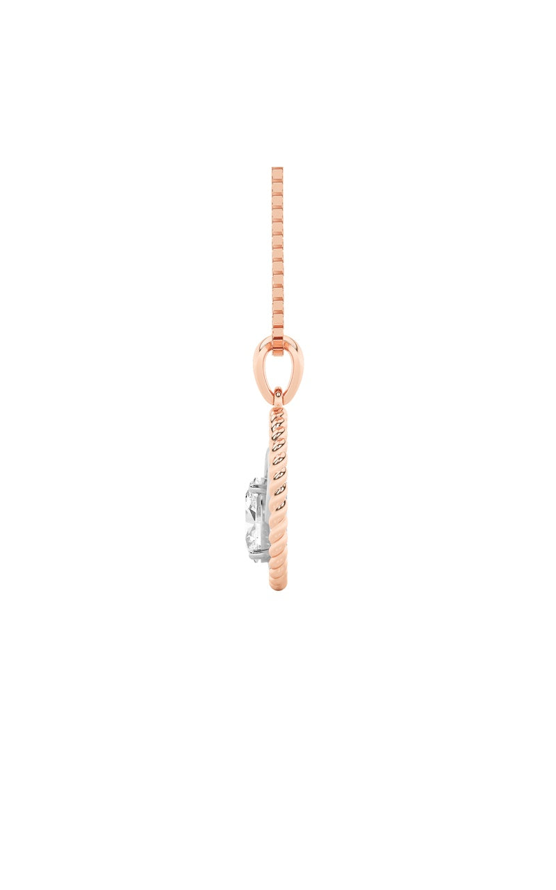 1Cttw Oval Shaped Lab Grown Diamond (F/VS) ZodiacPendant in 14K Gold