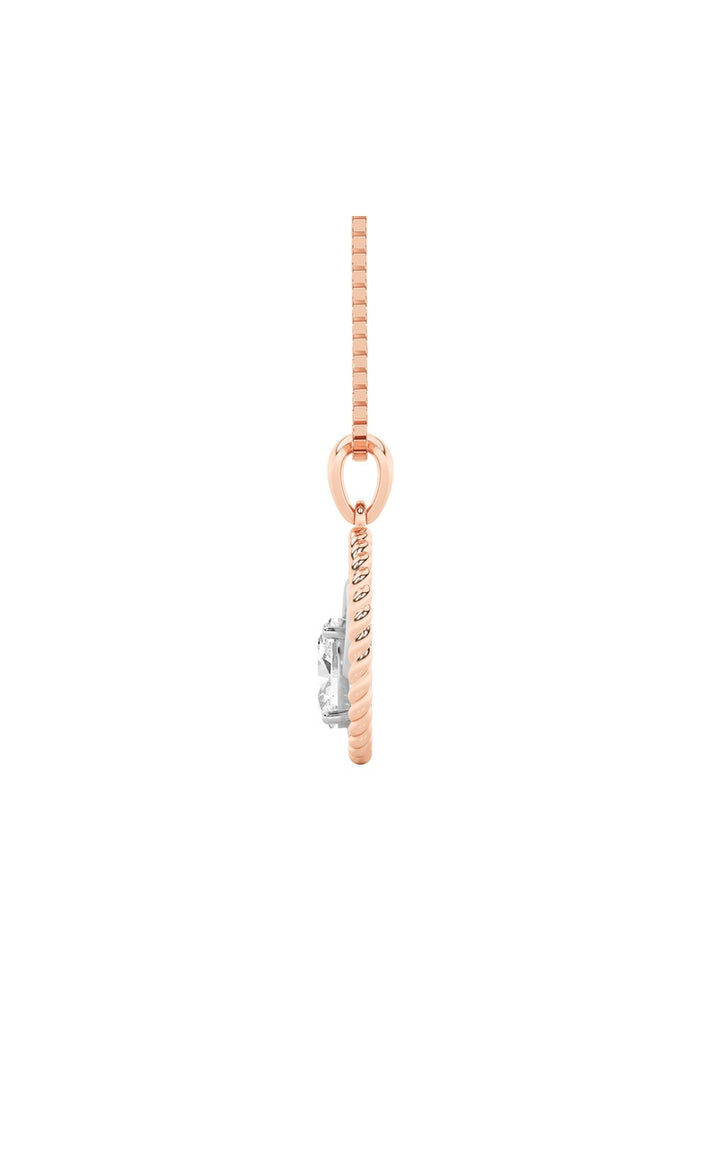 1Cttw Oval Shaped Lab Grown Diamond (F/VS) ZodiacPendant in 14K Gold