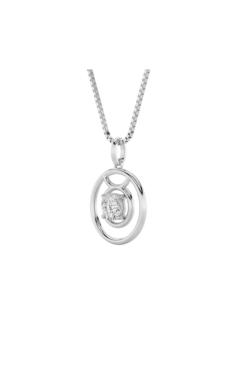 1CTW Round Shaped Lab Grown Diamond (F/VS) Zodiac Pendant in 14K Gold