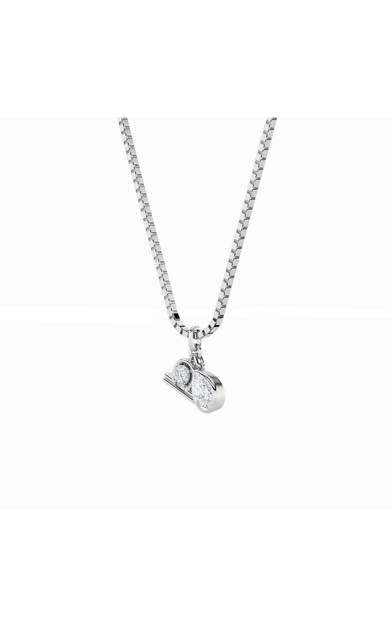 1Cttw Pear Shaped Lab Grown Diamond (F/VS) ZodiacPendant in 14K Gold