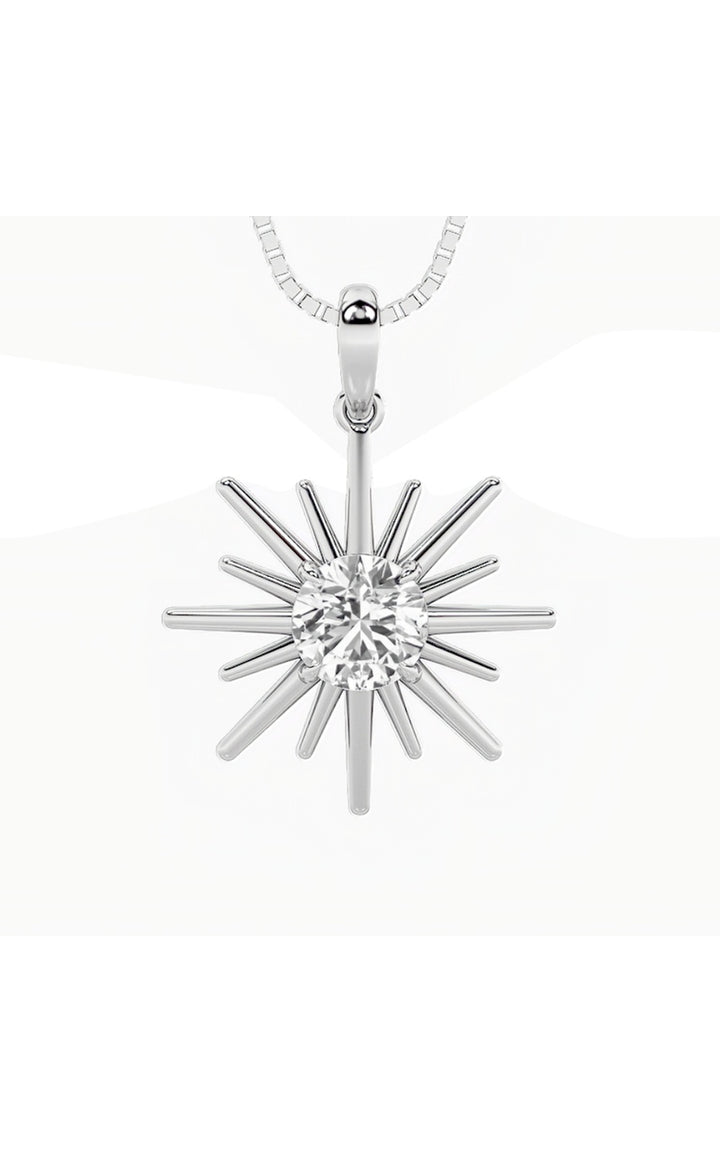 1.5Cttw Round Shaped Lab Grown Diamond (F/VS) Astralis Pendant in 14K Gold
