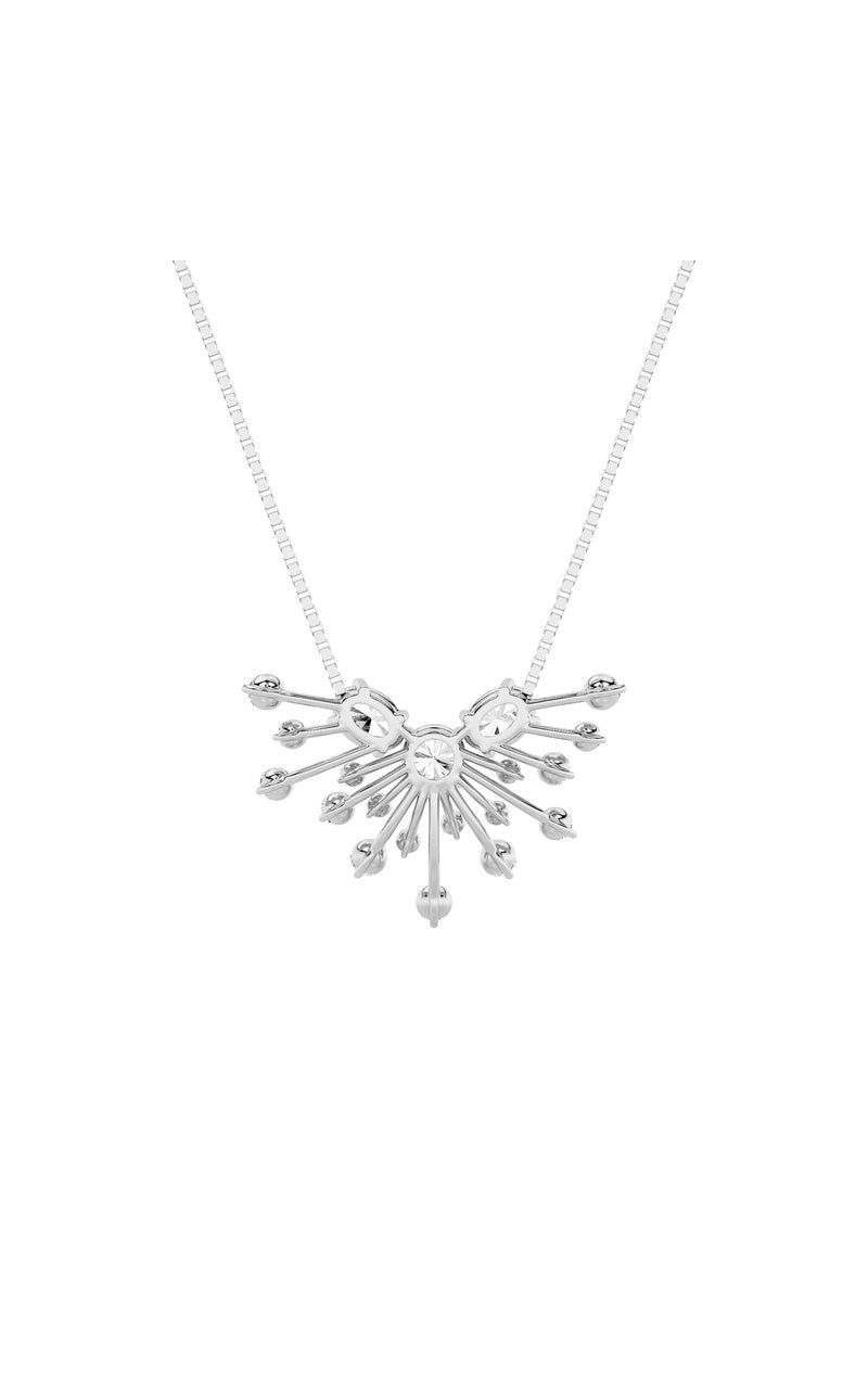 3Cttw Round Shaped Lab Grown Diamond (F/VS) Astralis Necklace in 14K Gold