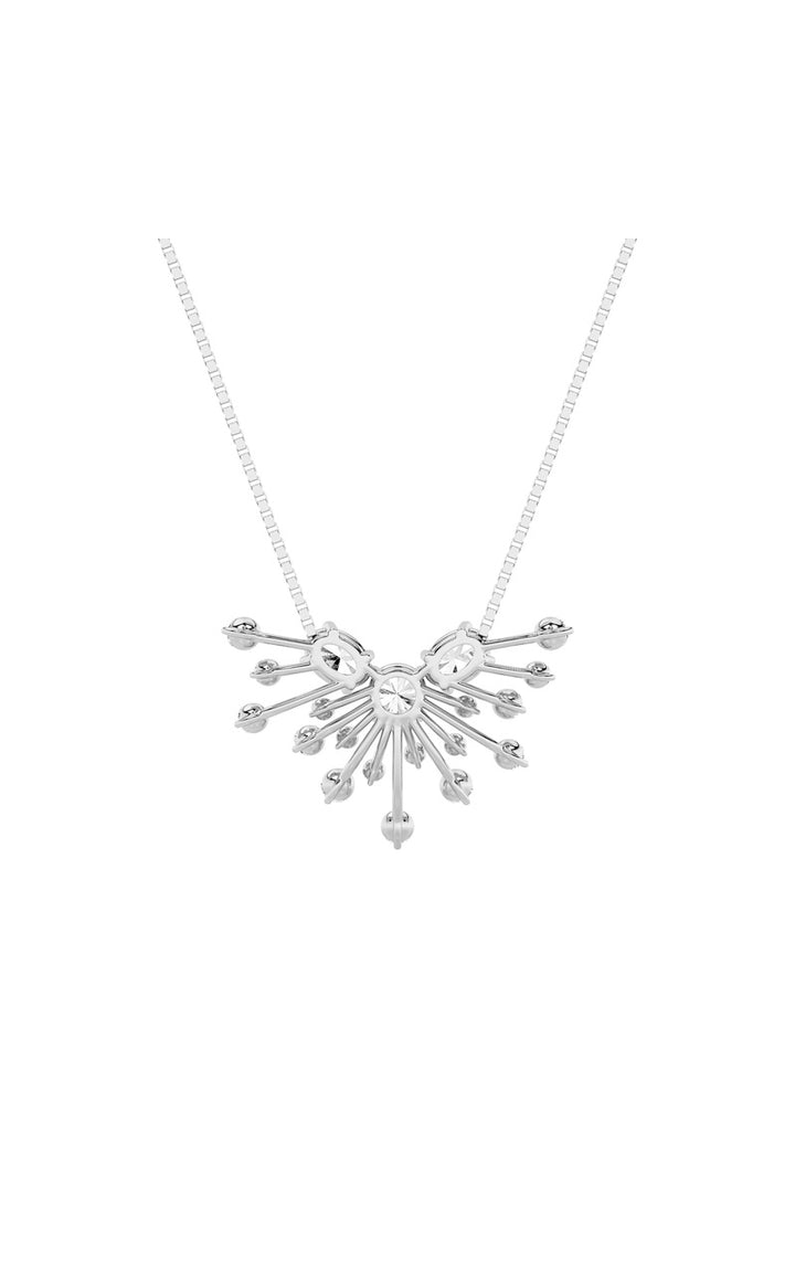 3Cttw Round Shaped Lab Grown Diamond (F/VS) Astralis Necklace in 14K Gold
