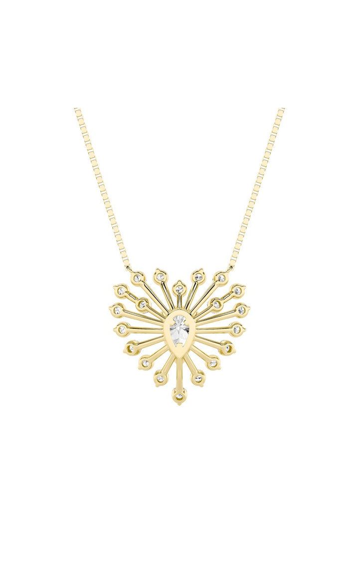 1.5Cttw Pear Shaped Lab Grown Diamond (F/VS) Astralis Necklace in 14K Gold