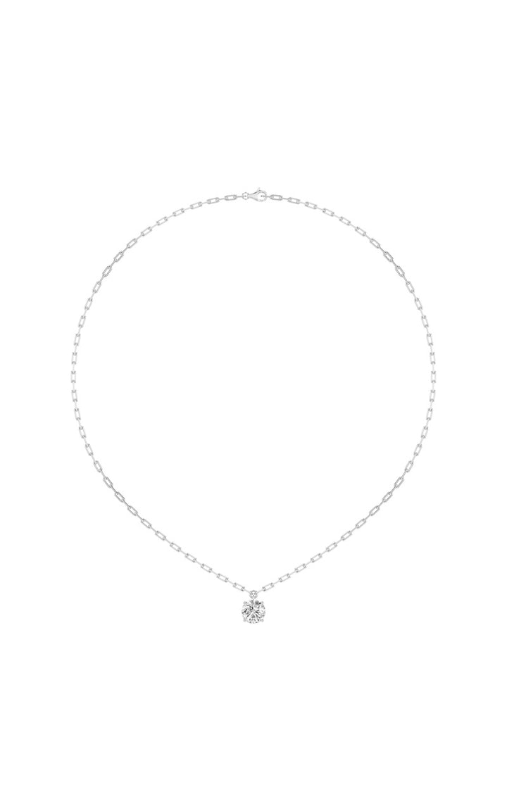 2Cttw Round Shaped Lab Grown Diamond (F/VVS) Strata Chic Collection Necklace in 14K Gold
