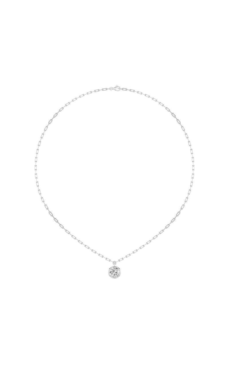 2Cttw Round Shaped Lab Grown Diamond (F/VS) StrataChic Collection Necklace in 14K Gold