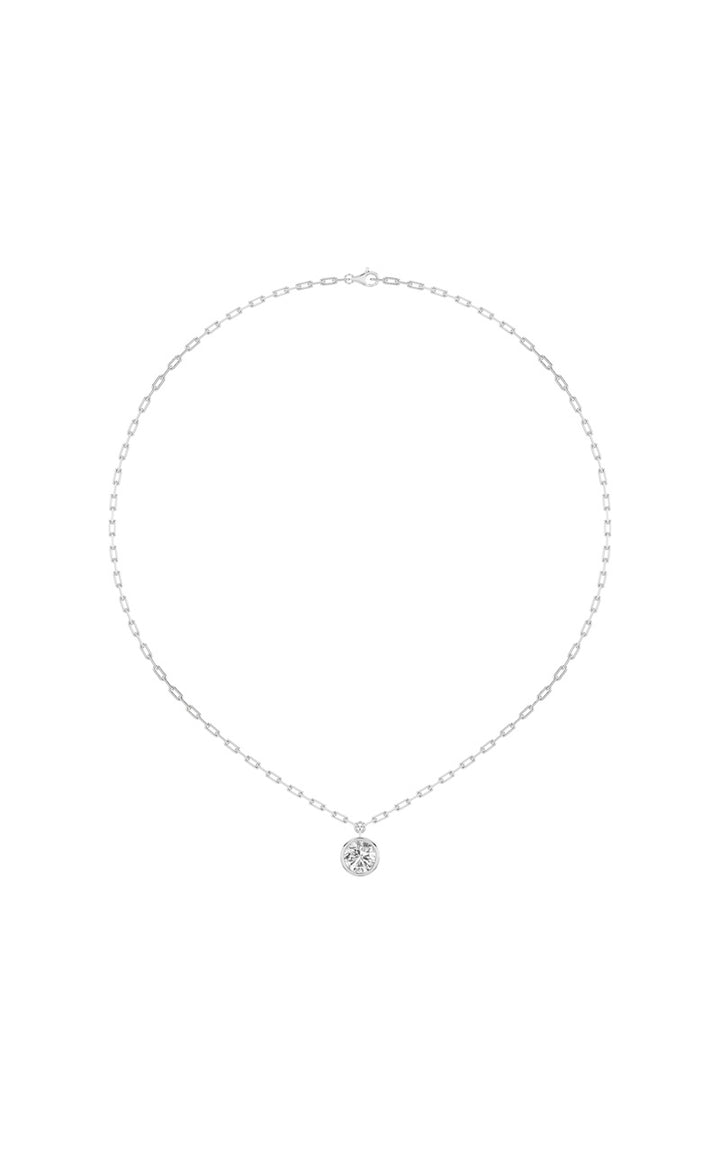 2Cttw Round Shaped Lab Grown Diamond (F/VS) StrataChic Collection Necklace in 14K Gold