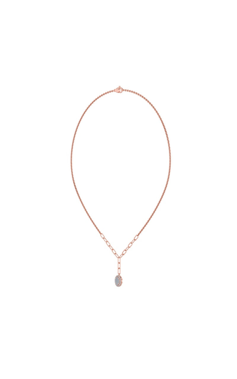 1.5Cttw Oval Shaped Lab Grown Diamond (F/VS) Solitaire Necklace in 14K Gold
