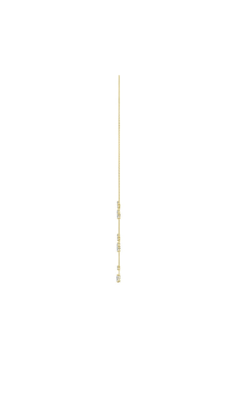 3CTW Pear Shaped Lab Grown Diamond (F/VS) Solitaire Necklace in 14K Gold