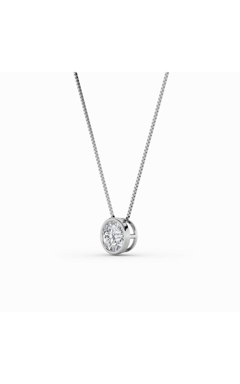 2CTW Round Shaped Lab Grown Diamond (F/VS) Solitaire Pendant in 14K Gold