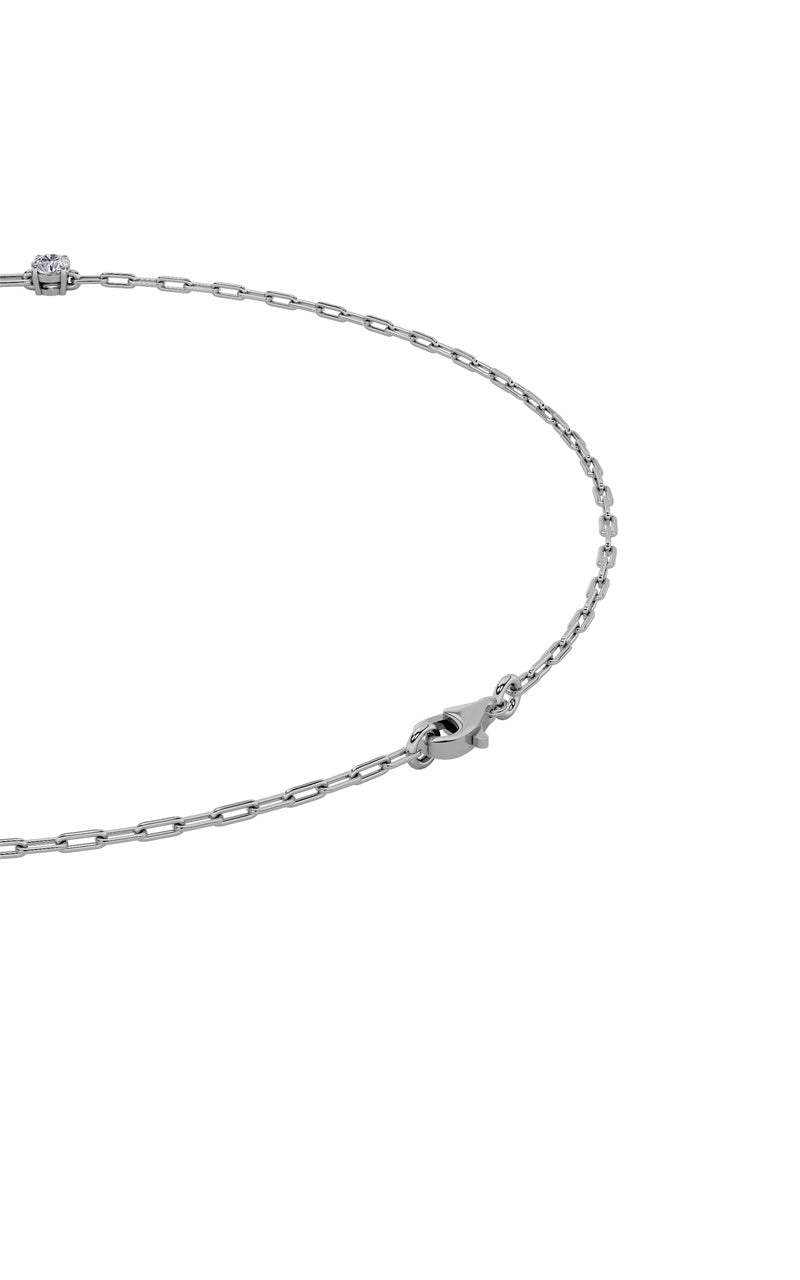 4Cttw Emerald, Pear, Oval and Round Shaped Lab Grown Diamond (F/VS) Station Necklace in 14K Gold