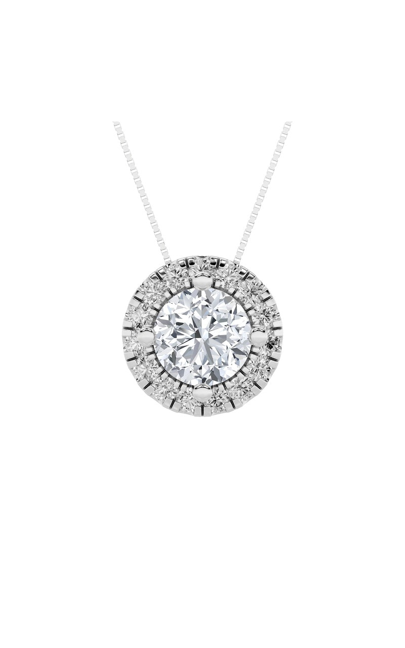 1.25Cttw Round Shaped Lab Grown Diamond (F/VS) Pendant in 14K Gold