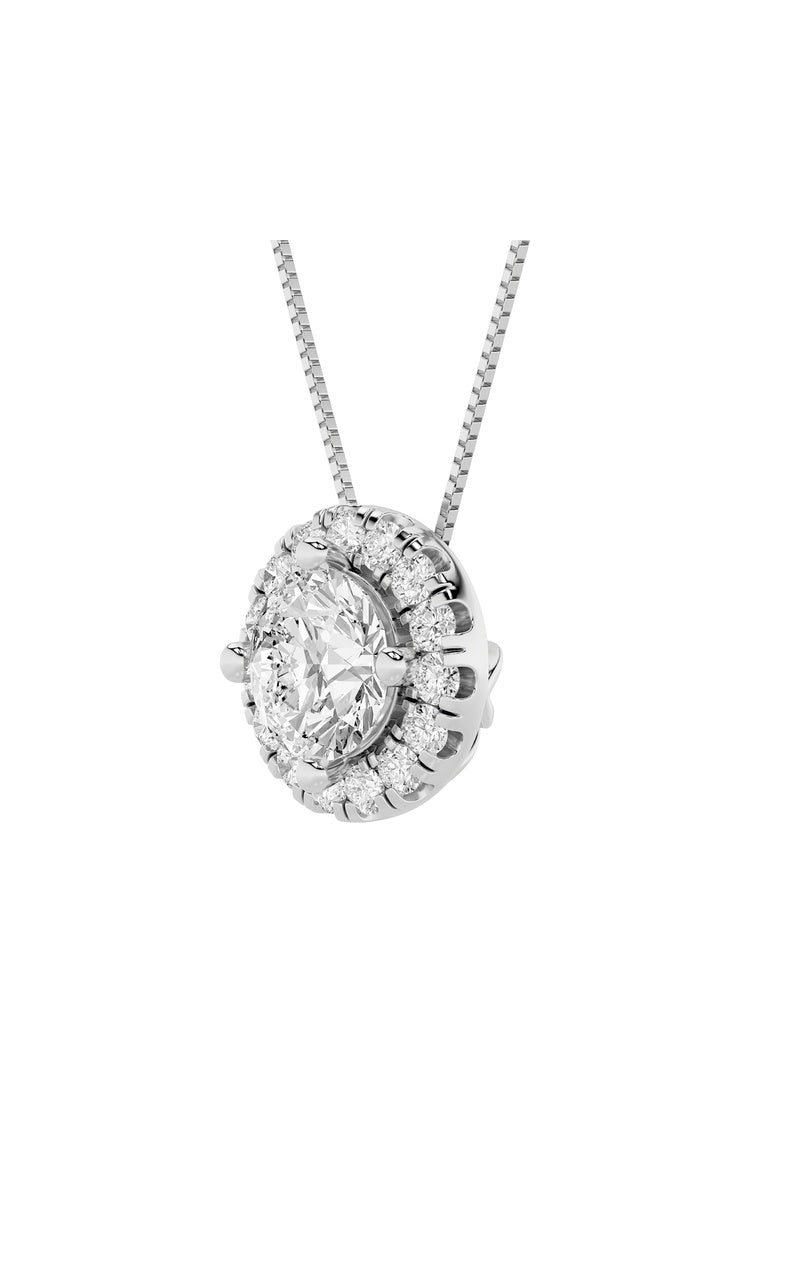 1.25Cttw Round Shaped Lab Grown Diamond (F/VS) Pendant in 14K Gold