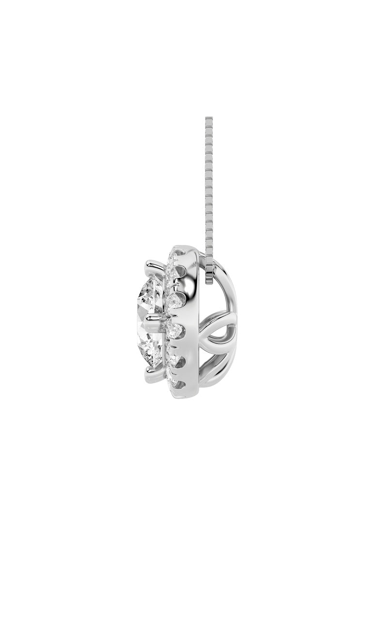 1.25Cttw Round Shaped Lab Grown Diamond (F/VS) Pendant in 14K Gold