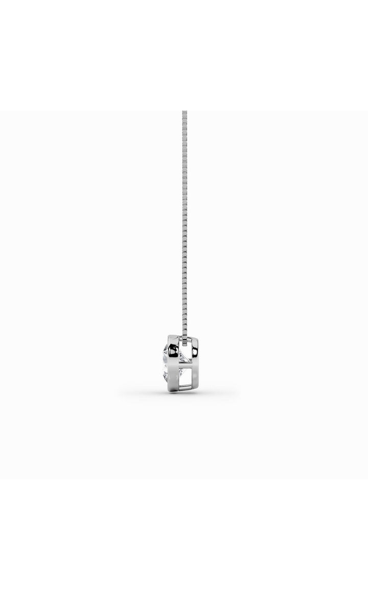 2CTW Round Shaped Lab Grown Diamond (F/VS) Solitaire Pendant in 14K Gold
