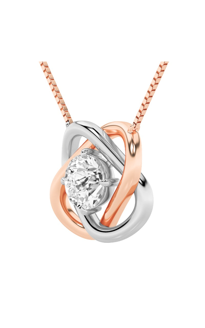 1Cttw Round Shaped Lab Grown Diamond (F/VS)  Necklace in 14K Gold