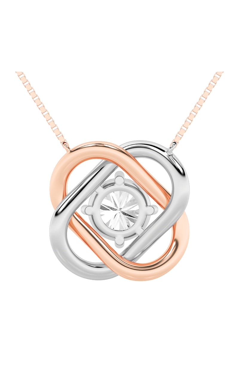 1Cttw Round Shaped Lab Grown Diamond (F/VS)  Necklace in 14K Gold