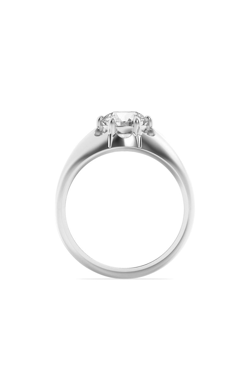 2Cttw Round Shaped Lab Grown Diamond (F/VS) Mens Ring in 14K Gold