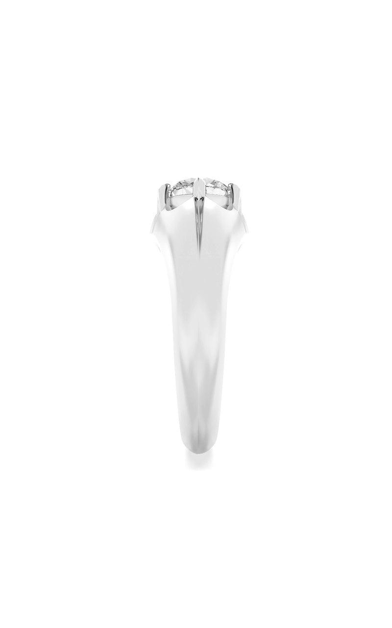 2Cttw Round Shaped Lab Grown Diamond (F/VS) Mens Ring in 14K Gold