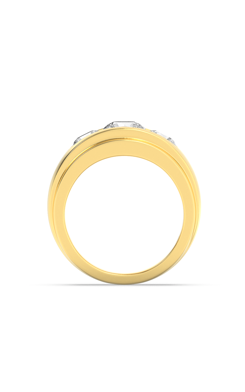 3CTW Round Shaped Lab Grown Diamond (G/VS) Mens Ring in 14K Gold